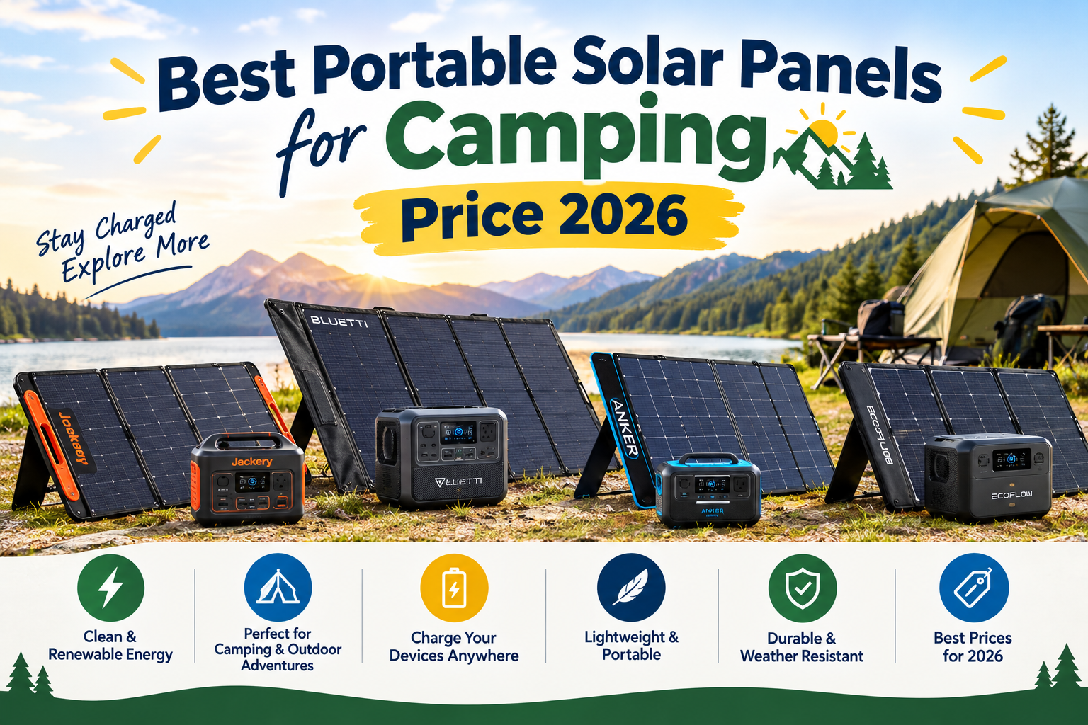 Best portable solar panels price for camping 2026