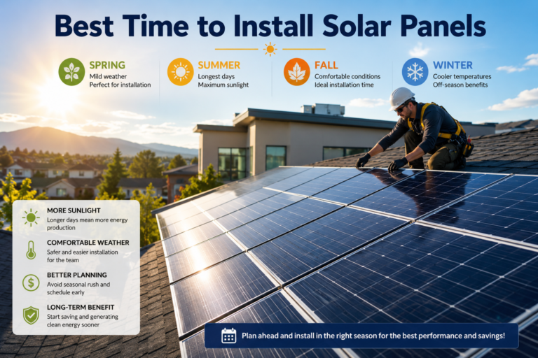 Best time to install solar panels on a residential rooftop