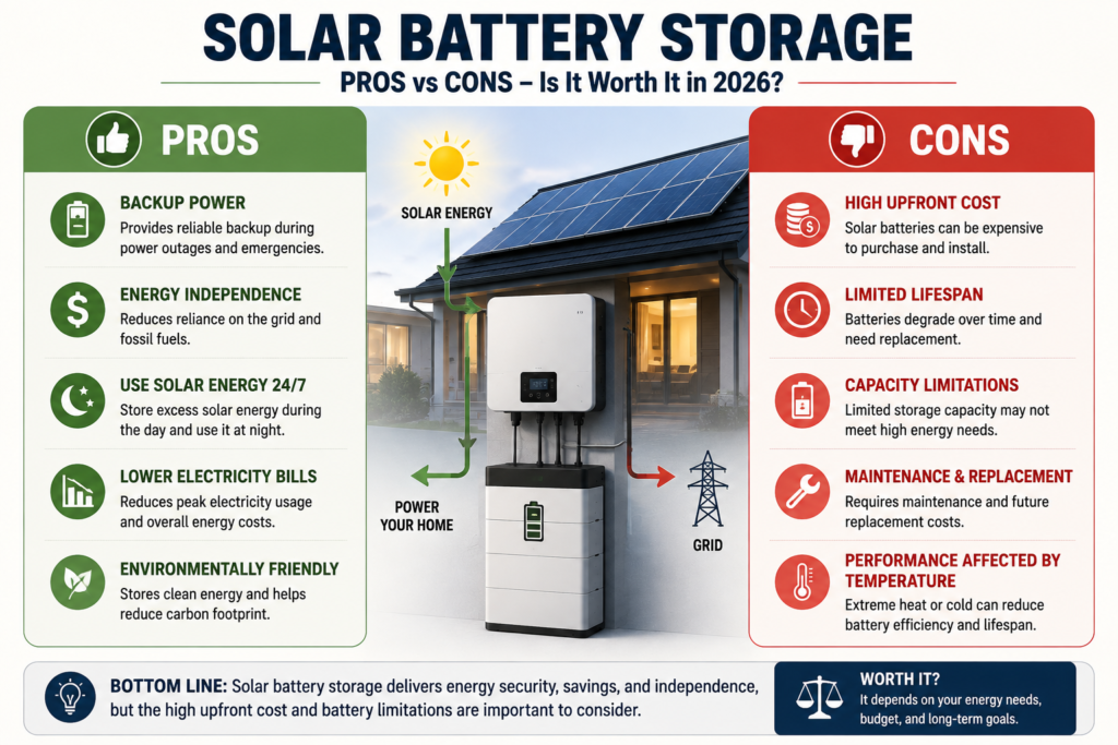 Home solar battery storage system with solar panels and battery backup
