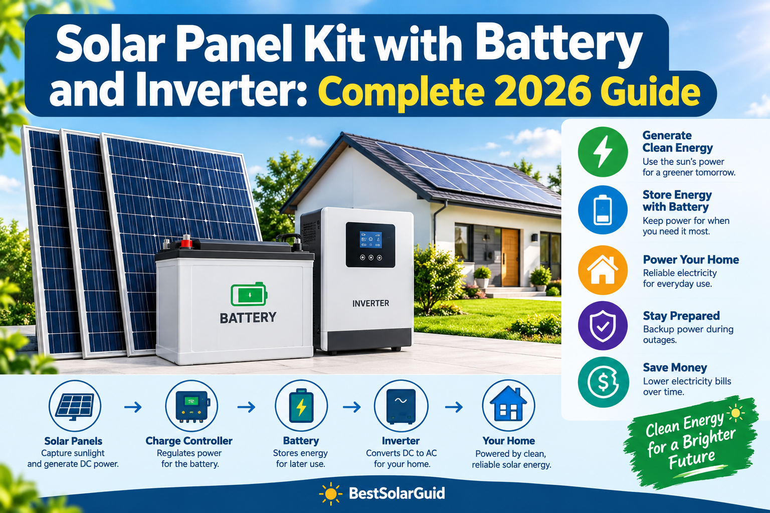 Solar panel kit with battery and inverter complete 2026 guide
