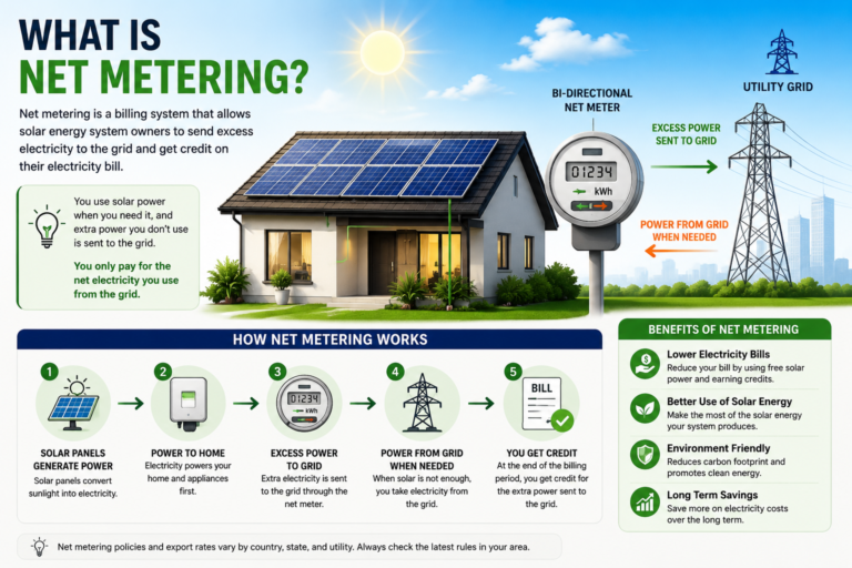 image shows what is net metering