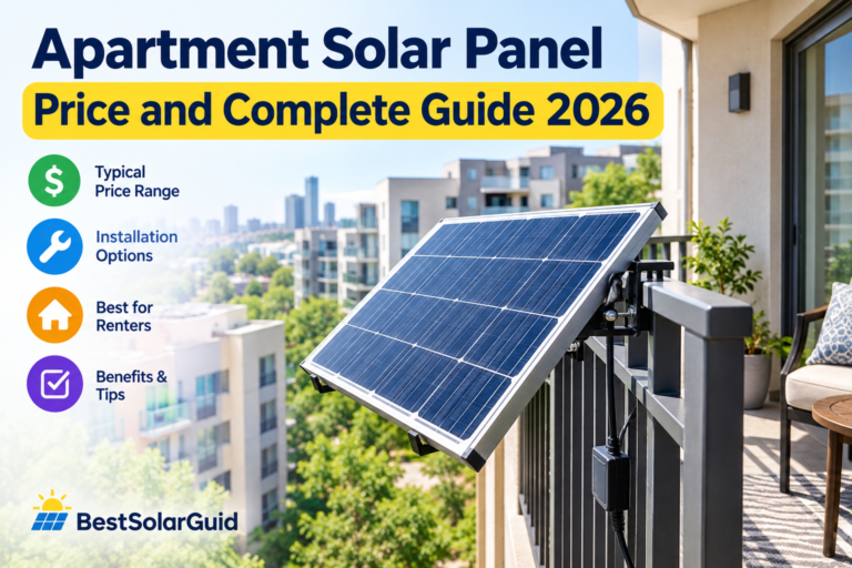Apartment solar panel mounted on a balcony railing for renters
