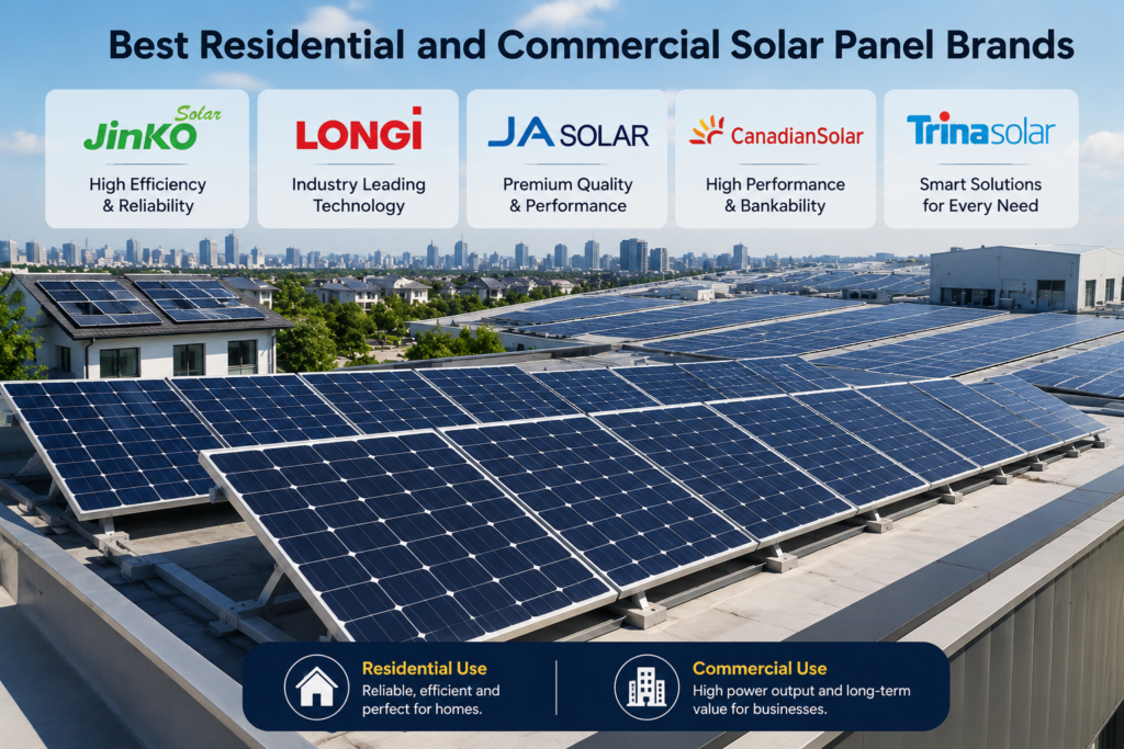 Best residential and commercial solar panel brands