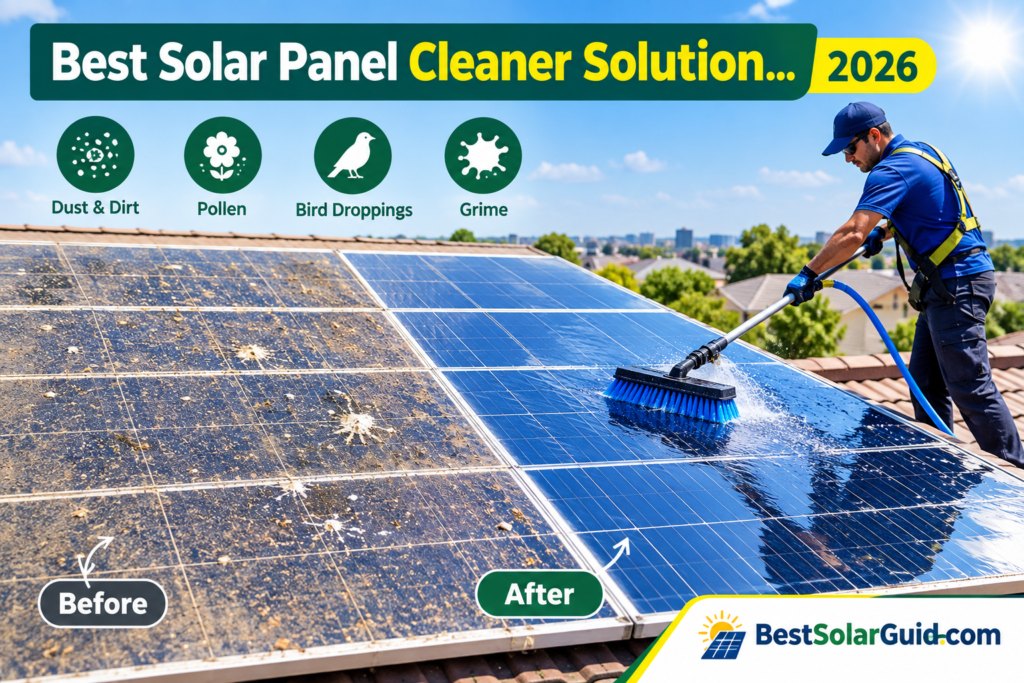 Best solar panel cleaner solution for removing dust and dirt in 2026