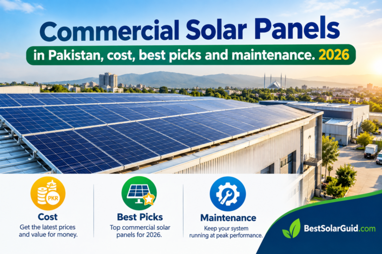 Commercial solar panels in Pakistan, cost, best picks and maintenance 2026
