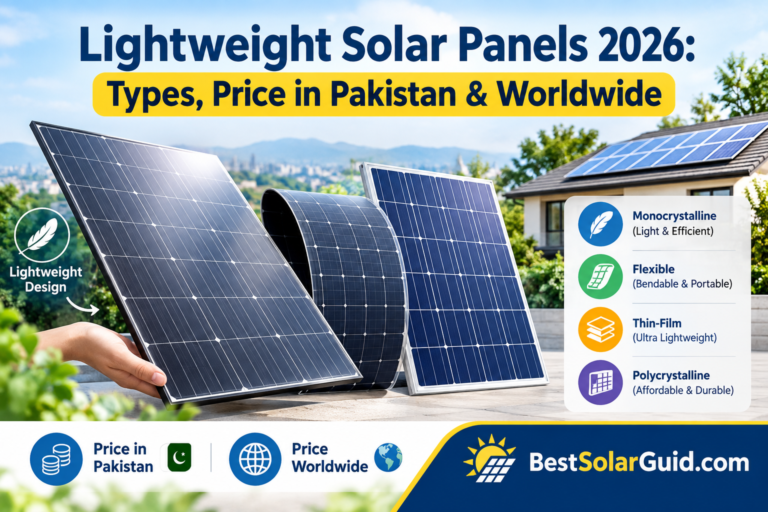 Lightweight solar panels 2026 types and prices in Pakistan and worldwide