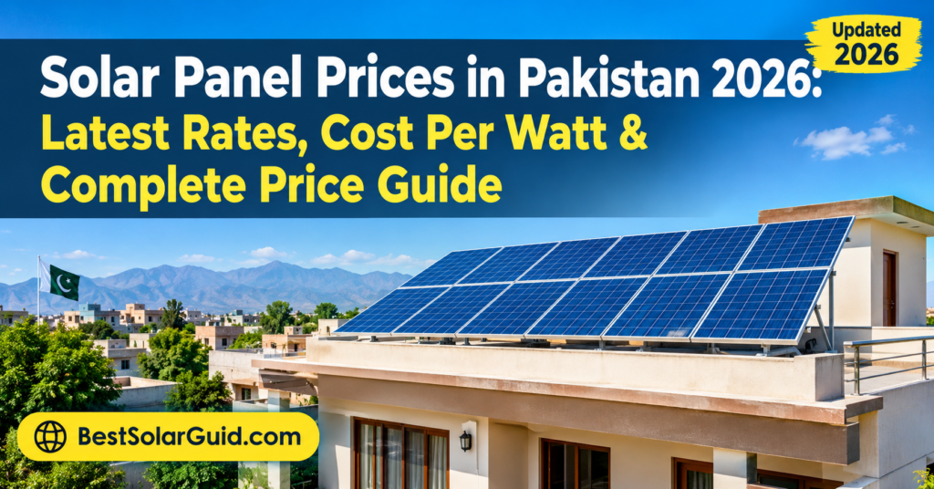 Solar panel prices in Pakistan 2026 latest rates and cost per watt guide