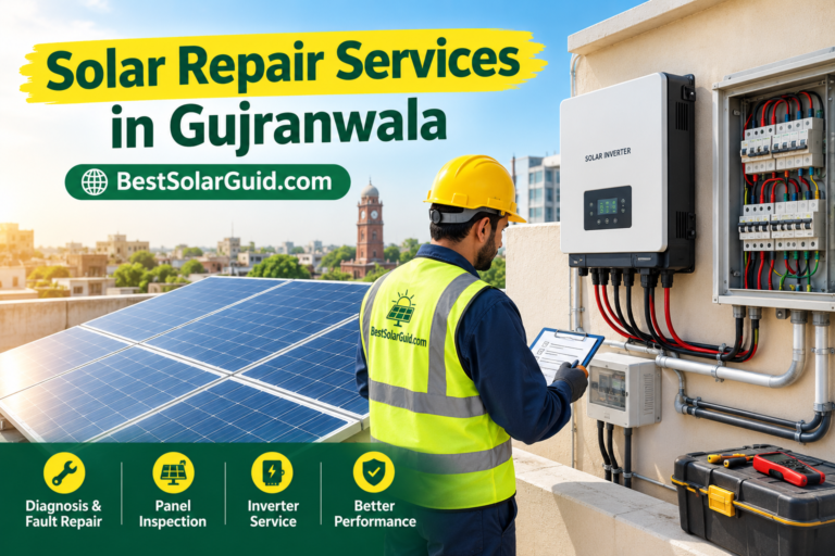 Solar system inspection and repair services in Gujranwala